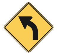 1. Slow down for a left curve.