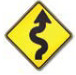 1. Slow down for a winding road.