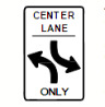 1. The center lane is dudes for left turns only.