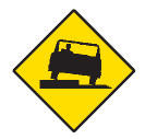1. Watch for a sharp drown from the pavement edge to the shoulder.