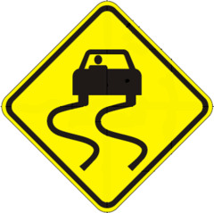 101. This sign means
 
A. Road curves ahead.

B. Don't drink if you are going to drive.

C. Slippery when wet.

D. You are approaching a hill.