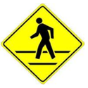 11. This sign means
 
A.Pedestrians only.

B. School crossing ahead.

C. Intersection ahead.

D. Hiking trails ahead