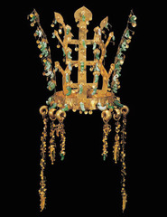 196. Gold and jade crown