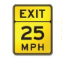 2. Slow to 25 Miles per hour to exit expressway.