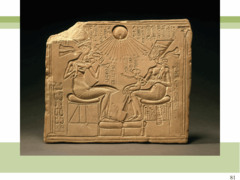 22. Akhenaton, Neferiti, and three daughters