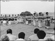 223. Presentation of Fijian mats and tapa cloths to Queen Elizabeth II