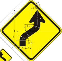 3. Slow down for a right and left curve.