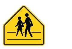 52. This sign means
 
A. Hiking trails ahead.

B. School crossing ahead.

C. Intersection ahead.

D. Pedestrians only.
