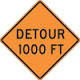Detour 1000 ft