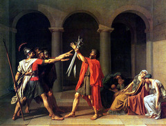 Jacques-Louis David's The Oath of the Horatii revealed that heroic actions were ____.