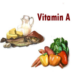 Major diet sources of vitamin A: