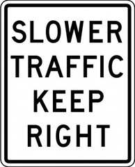 Move into right lane if driving slower than regular traffic