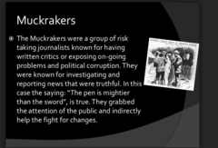 Muckrackers were