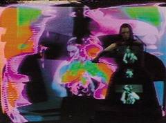 Nam June Paik's ________ combines recognizable and distorted images made using a synthesizer to modulate video signals
