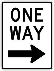 One Way/right arrow