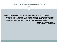 Primate City rule