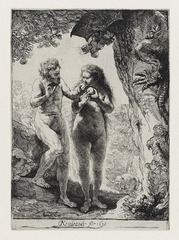 rembrandt, adam and eve
