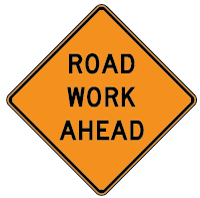 Roadwork signs