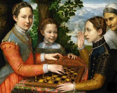 sofonisba anguissola portrait of the artists sisters playing chess