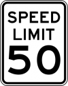 speed limit sign on expressways.