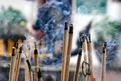 the incense that is used on the altars to guide the dead back to earth