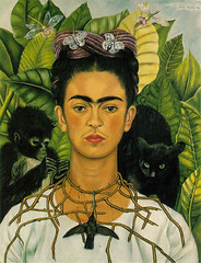 This Mexican artist, born in 1907,
produced many colorful autobiographical
paintings and was married to a famous
muralist. (First name)