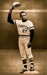 This Puerto Rican baseball player
played for the Pittsburgh Pirates and was
the first Latin American player inducted
into The National Baseball Hall of Fame.
(Last name)