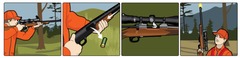 What actions should the safe hunter take in the case of a hangfire (when the trigger is pulled and the firearm does not discharge)?