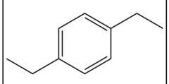 What is used to describe the arrangement of the substituents on the benzene in the compound shown?