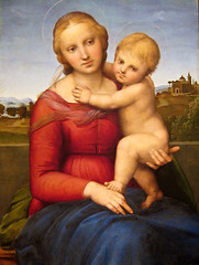 What Master's influence can be seen in The Small Cowper Madonna? (above)