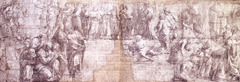 When Raphael was preparing to paint his fresco The School of Athens he did a large drawing called ________ to help place the design on the wall.
