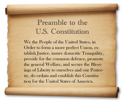Which term refers to the beginning of the Constitution?