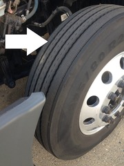You MUST inspect your tires regularly and must replace them if they have any worn spots showing the ply, OR have